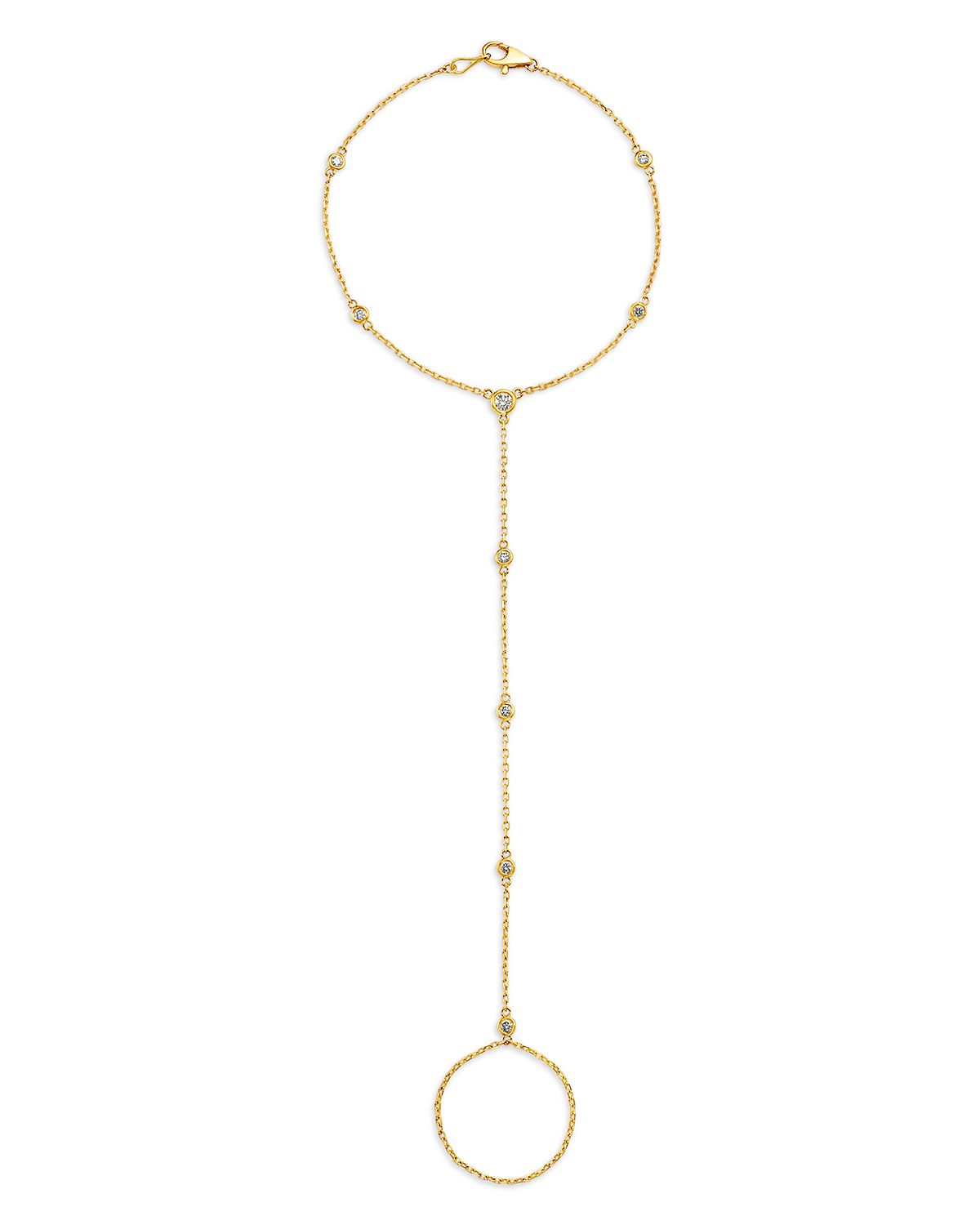 Bloomingdale's Fine Collection Diamond Finger Chain Bracelet