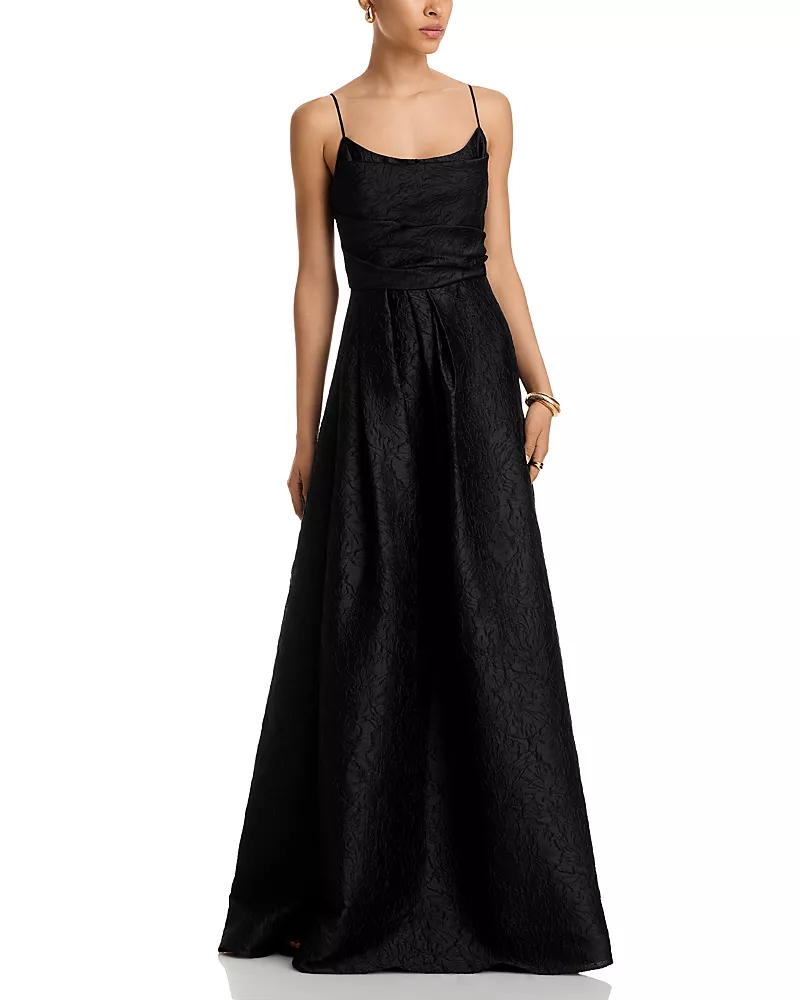 Black Halo Cayetana Textured Gown