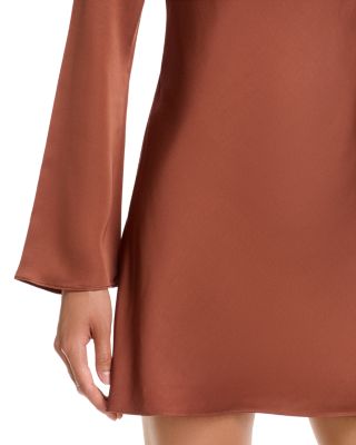 Ennis Satin Bell Sleeve Mini Dress