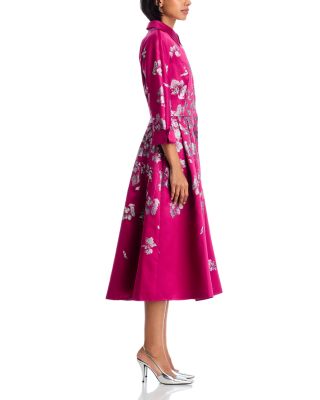 Metallic Jacquard Shirt Dress