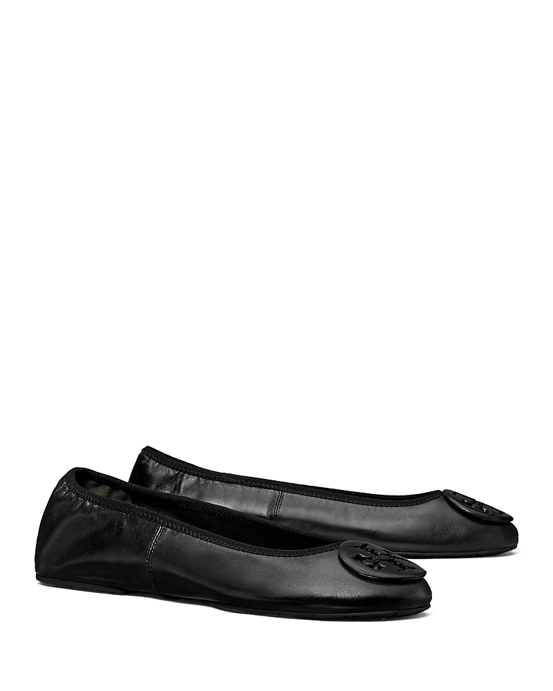 Tory Burch Reva Travel Ballet Flat In Black