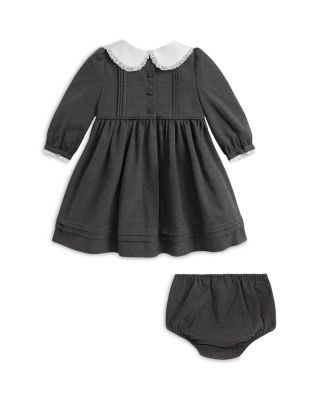Girls' Pleated Twill Dress & Bloomer - Baby