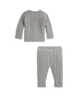 Polo Boys' Cable Knit Cotton Cardigan & Pant Set - Baby