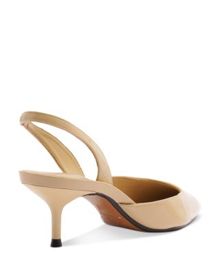 Women's Paola Mid Patent Leather Slingback Pumps