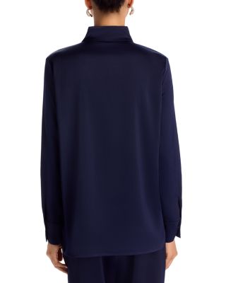 Split Collar Embroidered Blouse