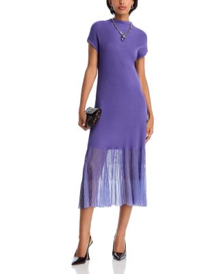 High Neck Midi Dress