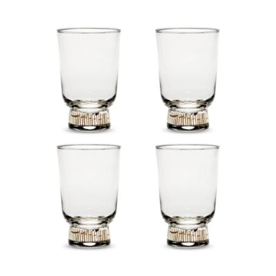 Glass Stripe Feast Glasses, Set of 4