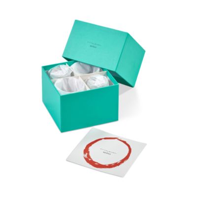 Glass Stripe Feast Sandblasted Glasses, Set of 4