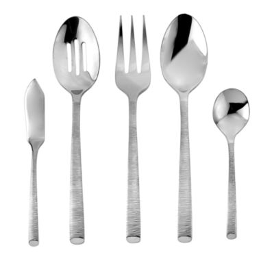 Stainless Steel Birchwood Mirror 45 Piece Flatware Set, Service for 8