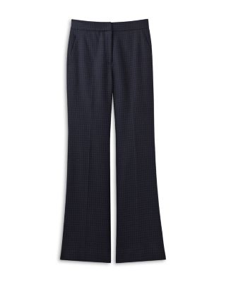 Tonal Check Flare Pants