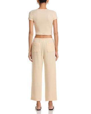 Lauren Cropped Slim Fit Top &amp; Lauren Drawstring Pants