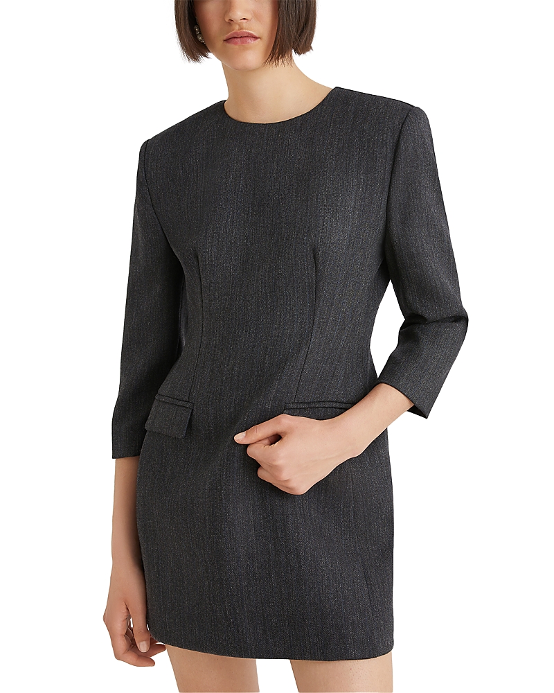 Marella Yamato Wool Mini Dress In Gray