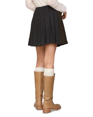 Mixed Pattern Pleated Mini Skirt