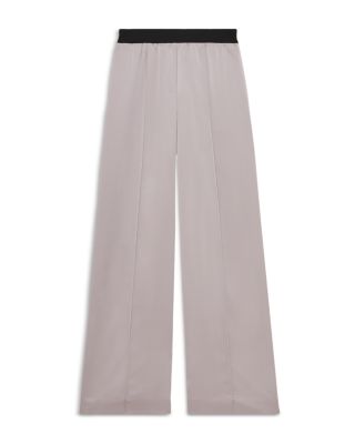 Petite Elsie Satin Wide Leg Trousers