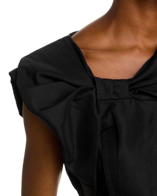 Draped Bow Belted Top