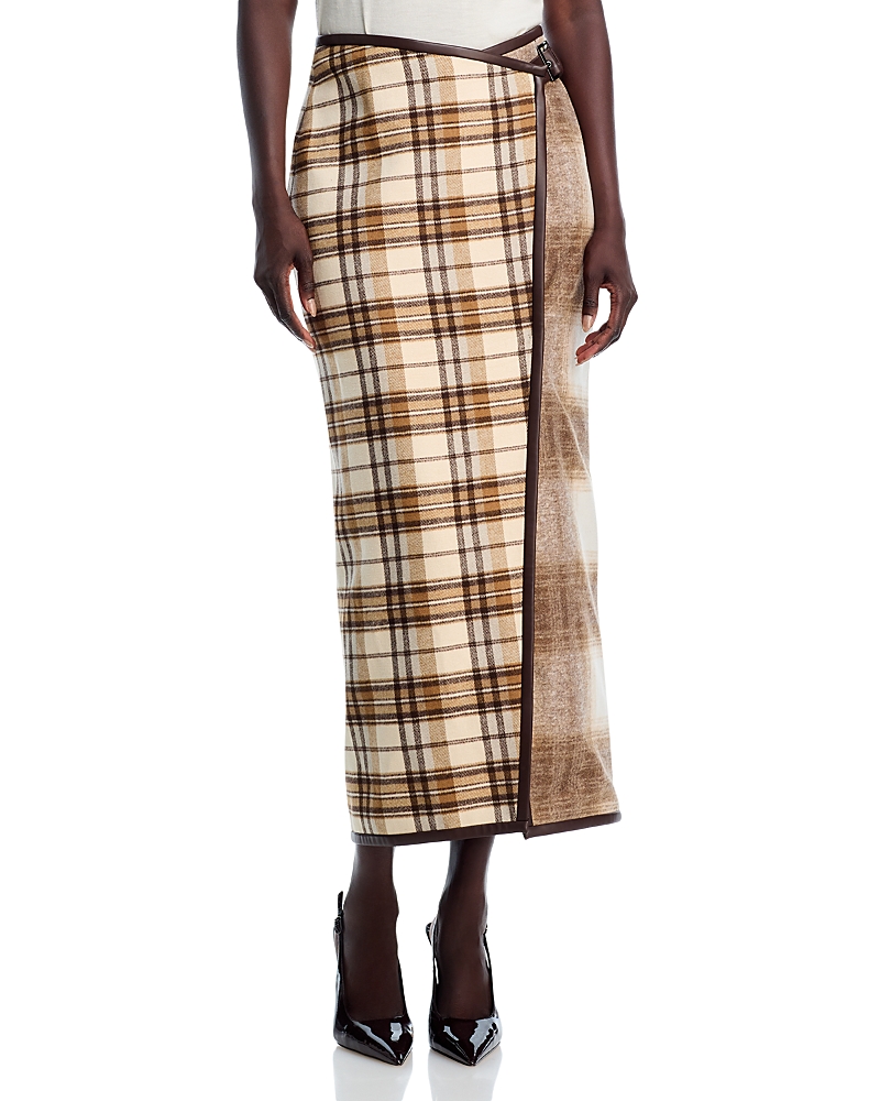 Toccin Casey Wrap Skirt In Brown
