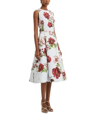  Peony Print Dress