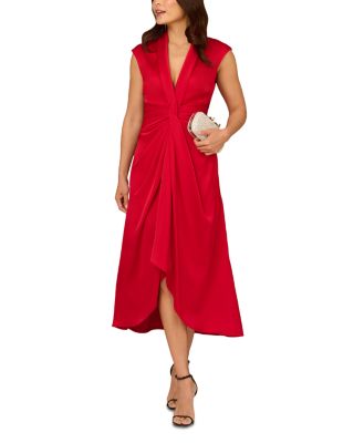 Pleated A Line Midi Dress