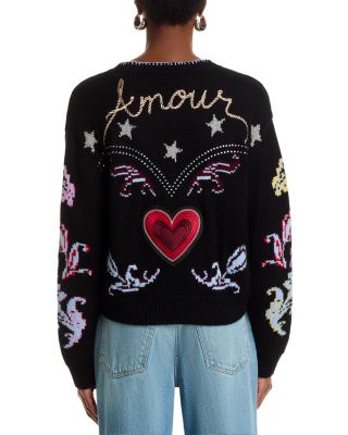 Western Collage Cardigan Sweater