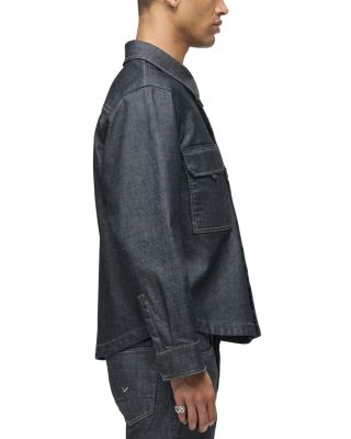 Coated Denim Shirt Jacket
