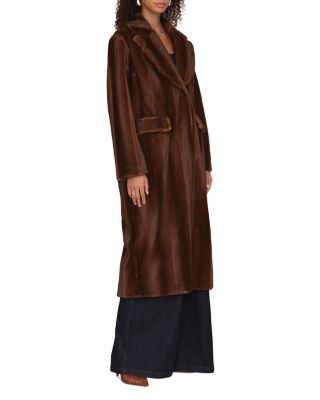 Faux Mink Fur Maxi Coat