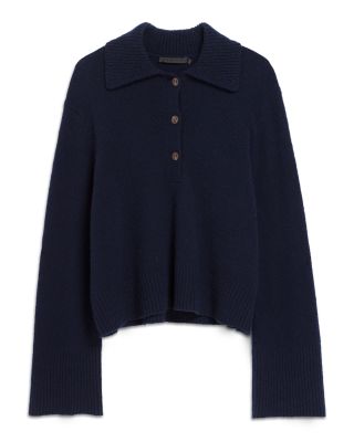 Stevie Cashmere Blend Polo Sweater