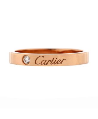 Pre-Owned Cartier - C de Cartier Wedding Band Ring 18K Rose Gold with Diamond