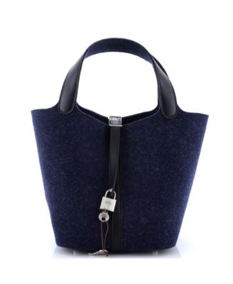 Pre-Owned HERMÈS - MM Picotin Lock Bag Felt with Leather