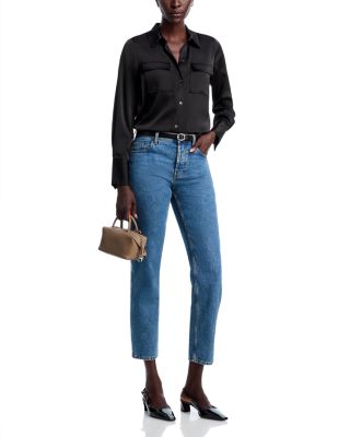 Dalia Straight Jeans in Mid Blue
