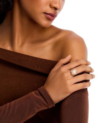 Ethiopian Opal & Diamond Ring in 14K Yellow Gold