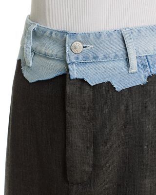 Long Denim Skirt in Long Skirt Dune/Light Blue