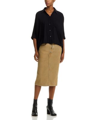 Fluid Button Front Shirt