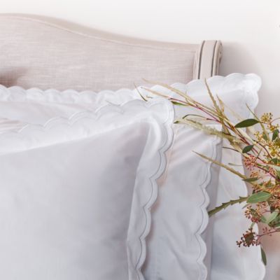 Scallop Edge Duvet Cover Set, Full Queen