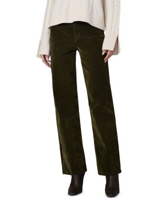 The Margot Straight Flocked Jeans in Olive