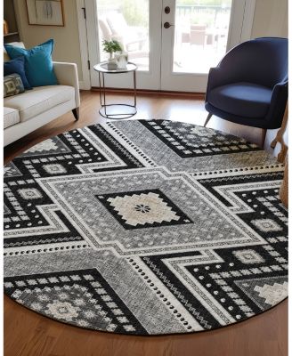 Dalyn Portico Washable PO5 Round Area Rug, 8' x 8'