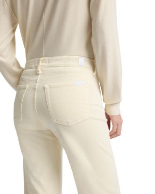 Twisted Dojo Tailorless Flare Leg Jeans in Corduroy Eggshell