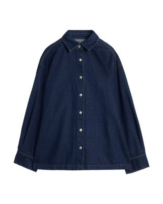 Oversized Fit Pleated Overshirt  