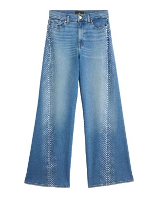 Twisted Lotta Embellished Flare Leg Jeans in Love Soul