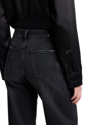 Twisted Lotta Embellished Flare Leg Jeans in Bottomline  