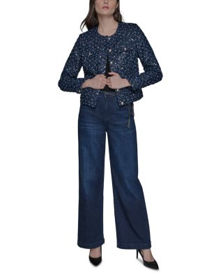 Collarless Sequin Jacket