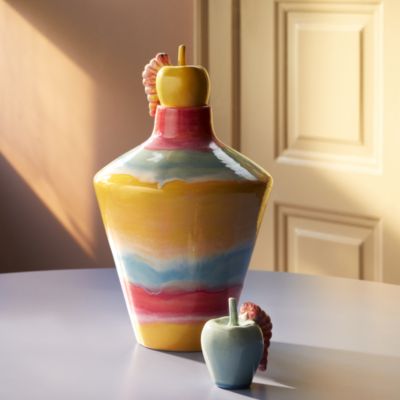 Poppery Vase With Apple Topper