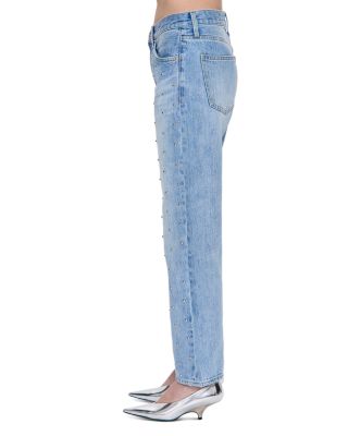 Lexi Mid Rise Straight Leg Jeans in Aries