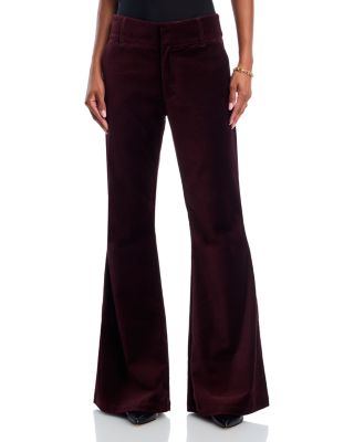 Marlow Clean Front Velvet Flare Pants