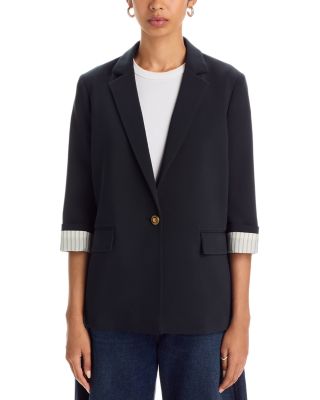 Jennie 3/4 Sleeve Crepe Blazer