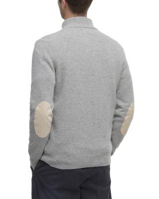 Elbow Patch Mock Neck Sweater