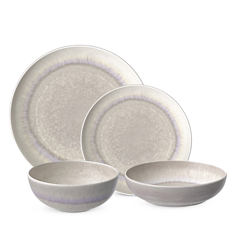 Villeroy & Boch Perlmor Sand 4 Piece Place Setting In Gray