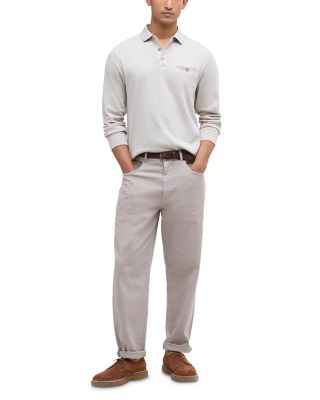 Washed Slim Fit Stretch Twill Trousers