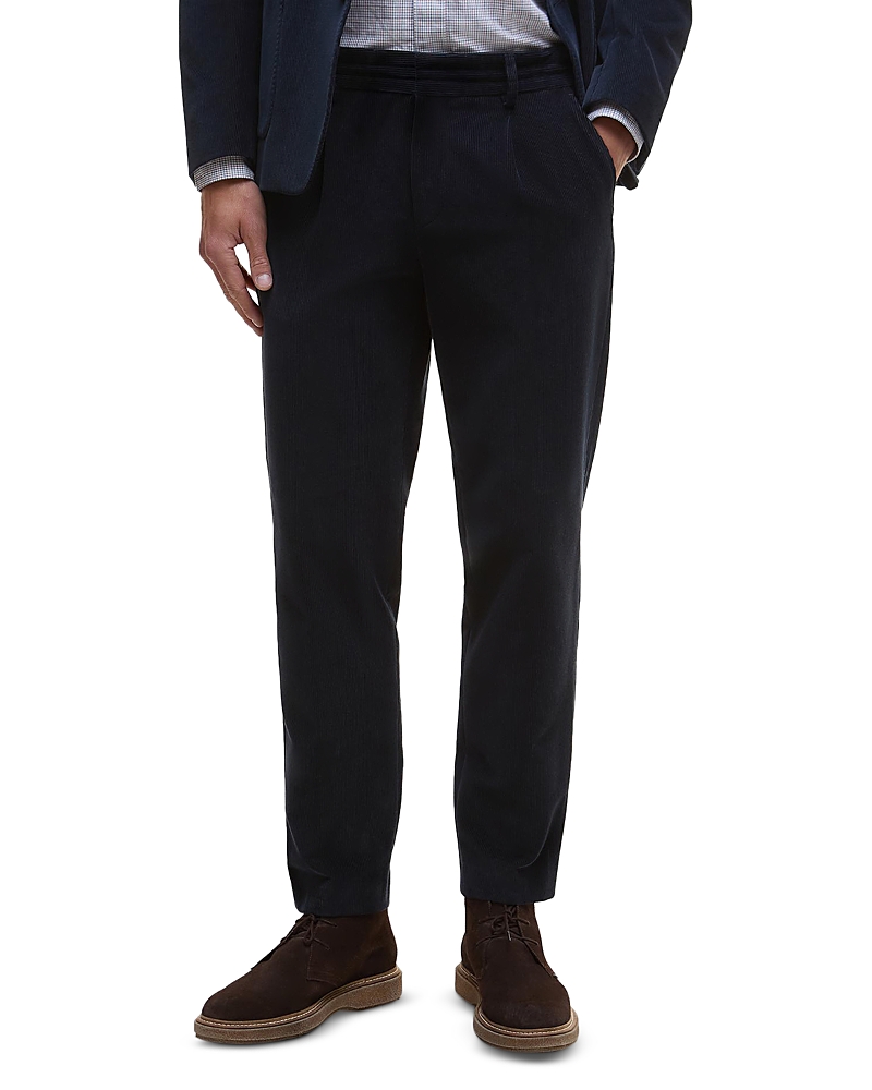 Barbour Wallington Slim Fit Corduroy Trousers In Black