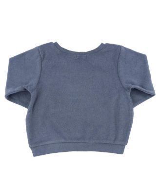 Unisex Terry Baseball Applique Brooklyn Boxy Sweatshirt - Little Kid