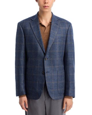 Loro Piana Wool & Silk Fabric Windowpane Unstructured Regular Fit Sport Coat - Exclusive